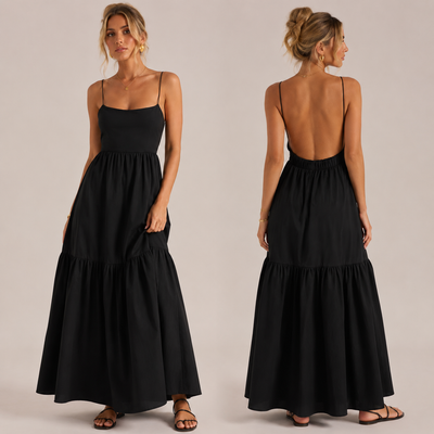 Vestido Maxi Costas Nuas