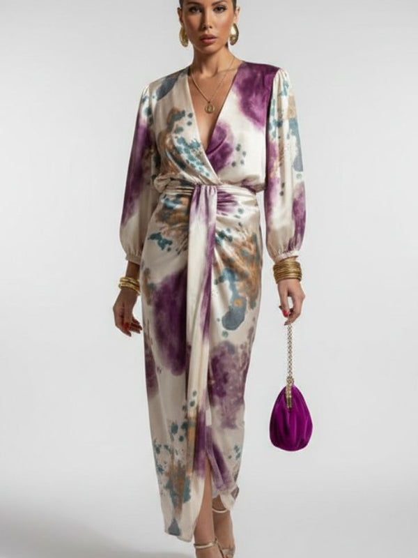 Vestido Kimono Envolvente Estampado Floral