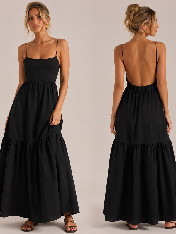 Vestido Maxi Costas Nuas